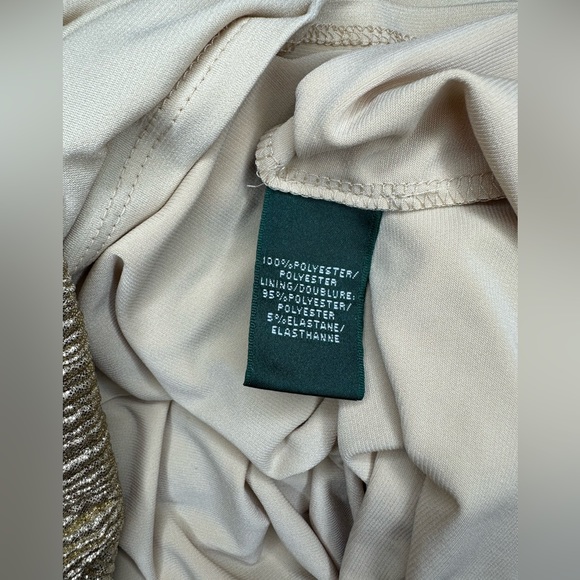 🌟LAUREN Ralph Lauren Gold cocktail dress Size14 - Picture 11 of 11